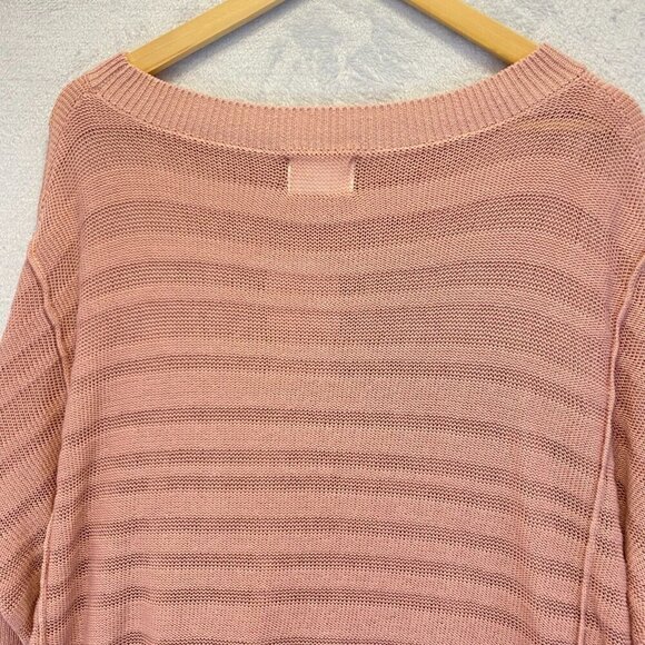 Andree by Unit Pink Oversized Sweater Size 1X Beach Dolman Sleeve Romantic Flowy - Picture 13 of 16
